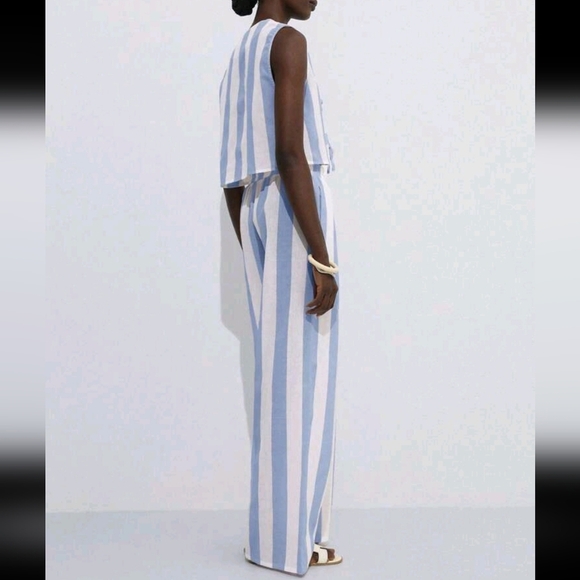 French Fashion Generous Vacation Beach Refreshing Contrast, 2 Pieces Set - Picture 4 of 4